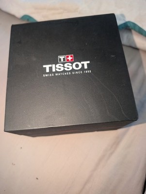 Genuine TISSOT Watch Box Black Box Pillow Card Link Tool & 6 Gold Tone Links 
