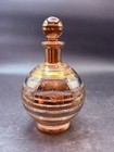 Vintage Irice Gold Striped Perfume Bottle Decanter Czech Glass — photo 5