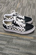 VANS Old Skool Low Black/White Checkerboard Skate Shoes Mens 7