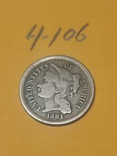 1881 3 Cent Nickel G Lot4-106