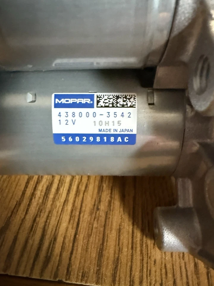 Motor de arranque original Mopar 56029818AC 2017-2023 PROMASTER PACIFICA CARAVANA 3,6 Foto 2 de 4