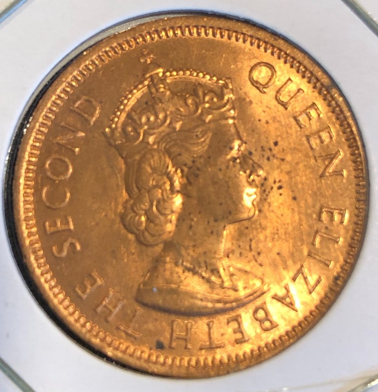 1969 Mauritius Two 2 Cents World Coin UNCIRCULATED!