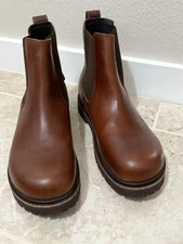 Birkenstock Highwood Slip On Men Leather - Chocolate (Regular Fit, Size 44).