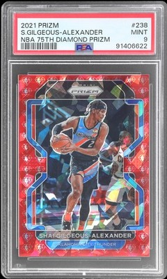 2021-22 Panini Prizm Shai Gilgeous-alexander #238 PSA 9 63/75 Basketball Mint