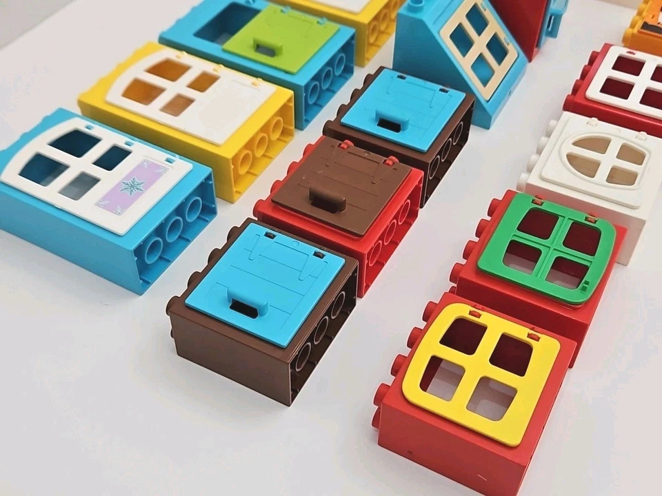 Lego Duplo Window & Door Lot Specialty Pieces Frames Balcony Windows Lot of 16 - Image 4 of 4