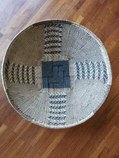 Vintage Tonga Basket Binga Zimbabwe African Winnowing Basket~Excellent Condition