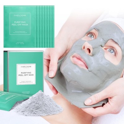 8 Pcs Tea Tree Peel-Off Jelly Face Mask Powder, Spa Quality Alginate Facial Mask