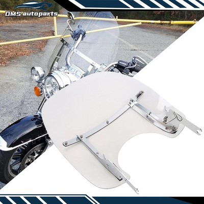 28'' x 22'' Detachable Quick Release Windshield For Harley Road King 94-26 Clear