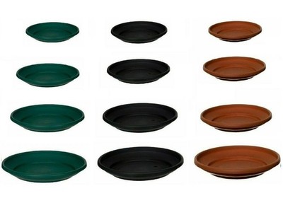 Garden Plastic Round Plant Flower Pot Saucer Base Plate Drip Water Tray  Planter | eBay