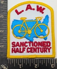 LAW Sanctioned Half Century Patch League of American Wheelmen USA Bicycle Ride