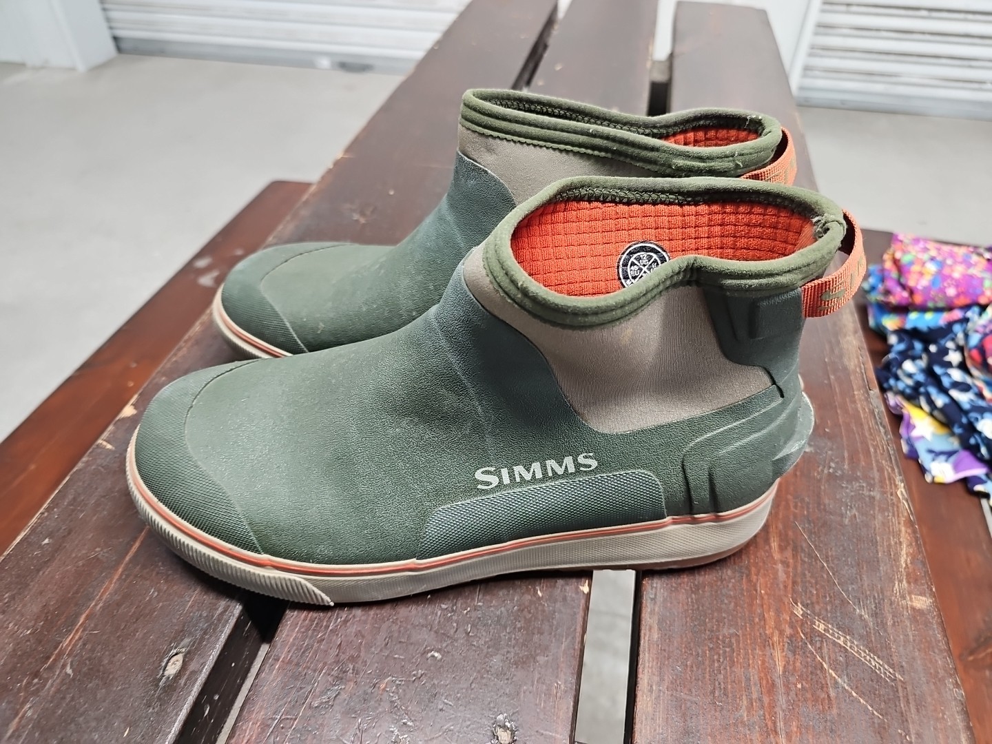 Simms Men’s Slip On Bootie Sz 12 Fishing Hunting Wading Boot Green