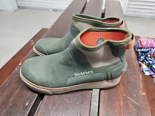 Simms Men’s Slip On Bootie Sz 12 Fishing Hunting Wading Boot Green