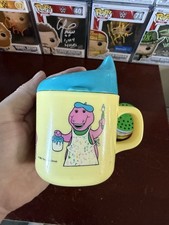 Vintage Barney The Dinosaur Plastic Sippy Cup