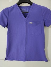FIGS Top Womens 2XS Pur Catarina One Pocket Scrub Short Sleeve Stretch Technical
