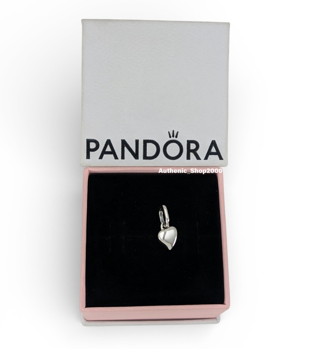 New 100% Authentic PANDORA 925 Silver Asymmetrical Heart Mini