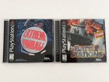 2 PS1 Games Lot Battle Stations + Extreme Pinball Sony PlayStation Tested CIB