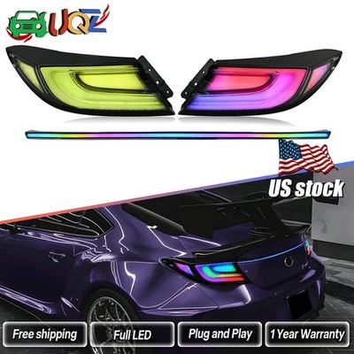RGB Full LED Tail light W/Trunk Lamp For Toyota GR86 / Subaru BRZ 2022-2024 Pair