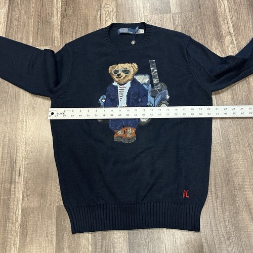 NWT $398 POLO RALPH LAUREN BEAR BLUE KNIT SWEATER CAR JEEP SZ S BRAND NEW (101) - Picture 7 of 7