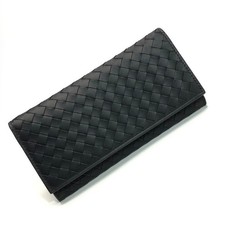 Bottega Veneta Intrecciato Long Wallet Black