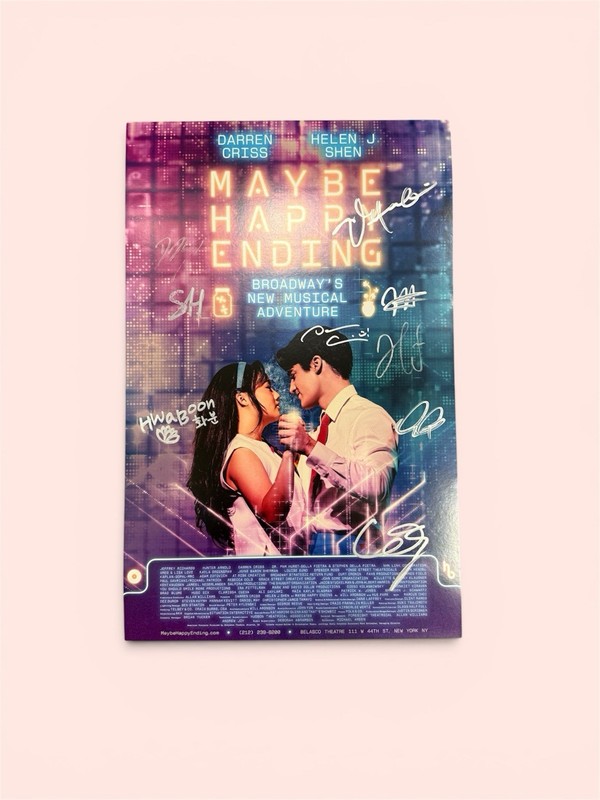 MAYBE HAPPY ENDING, DARREN CRISS, HELEN SHEN,  BROADWAY WINDOW CARD/POSTER  