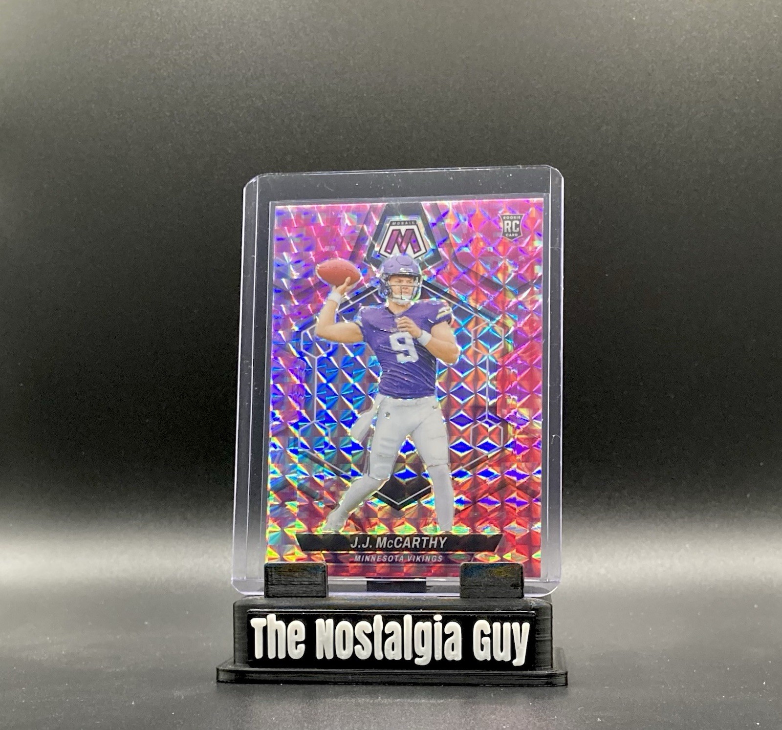 JJ McCarthy 2024 Panini Mosaic Pink Camo Prizm #310 RC