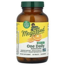 MegaFood Men Over 40 One Daily Iron Free 90 Tablets Dairy-Free, Gluten-Free,
