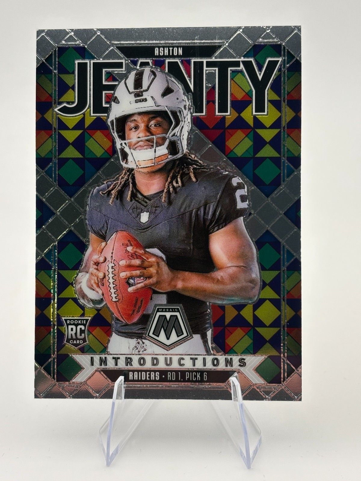 2025 Panini Football Mosaic Ashton Jeanty Introductions #3 RC Las Vegas Raiders