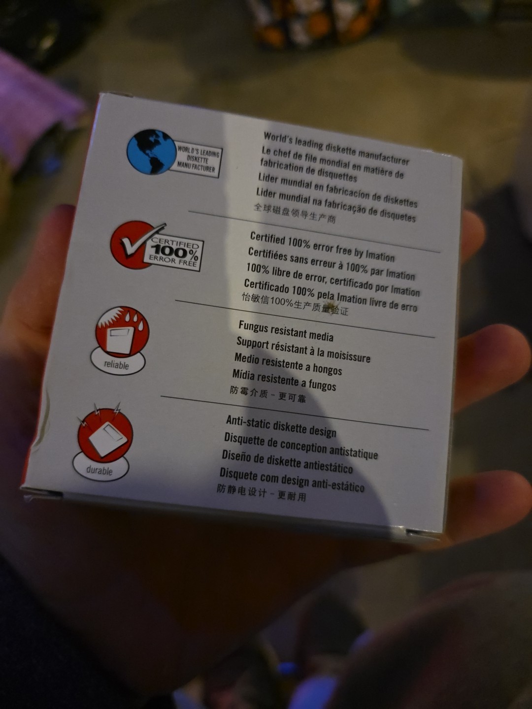 IMATION 3.5" Floppy Disks 1.44MB IBM 2HD 9-Pack Missing  One Open Box Diskettes 