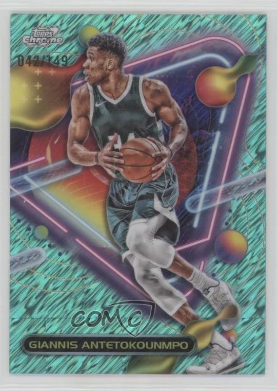 2023 Topps Cosmic Chrome Aqua Equinox Refractor 42/149 Giannis Antetokounmpo z6j