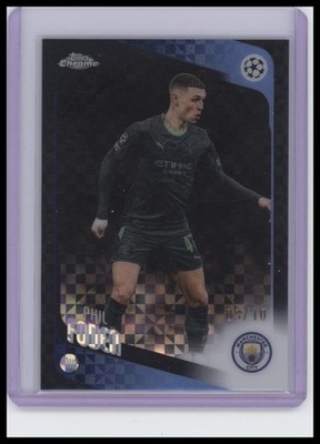 2025-26 Topps Chrome UEFA Club Competitions #103 Phil Foden Black X-Fractor /10