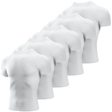 Men's Compression Shirts 3/5 Pack, Short Sleeve Athletic Compression Tops Coo...