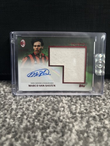 2024 Topps AC Milan 125° Anniversario Marco Van Basten Match Worn Patch Auto /10