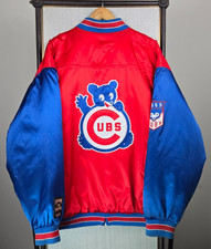 VTG CARL BANKS x CUBS Mens Sz 3XL Snap Front Insulated Jacket 1969 Cooperstown