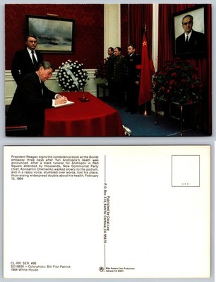 President Reagan Soviet Embassy Washington DC Postcard