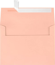 A7 Invitation Envelopes  Peel  Press  5 1/4" X 7 1/4"  Blush Pink  80Lb. Te