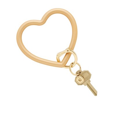 Oventure Silicone Heart Keychain   Gold Wristlet for Women, Moms & Teachers