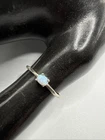 VTG Dainty China 925 Sterling Silver Opal Ring. Size 7.5. Grams .9. Signed SU