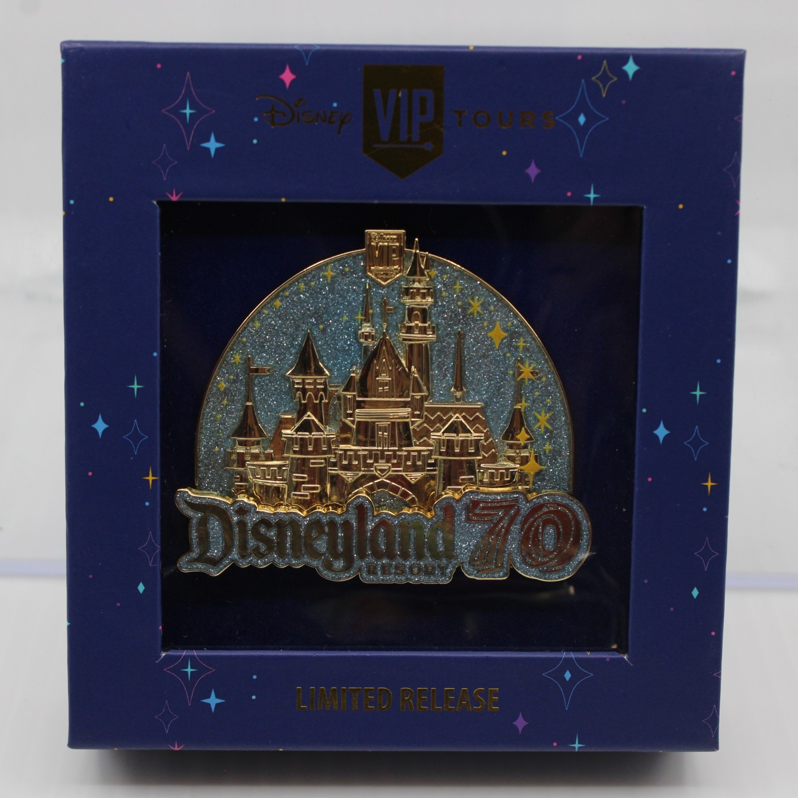 C2 Disney DLR LR Pin Disneyland 70th Anniversary Mini Jumbo Castle VIP Tours