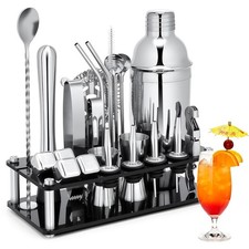 23x Cocktail Shaker Set mit Ständer 750 ml Barkeeper Kit Mixer Professionell