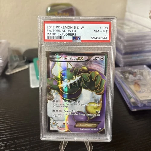 Tornadus EX 108/108 PSA 8 BW Dark Explorers Full Art Ultra Rare Pokemon Card AA8