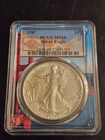 1987 American Silver Eagle 1 OZ PCGS MS68 - Witter Coin Insert