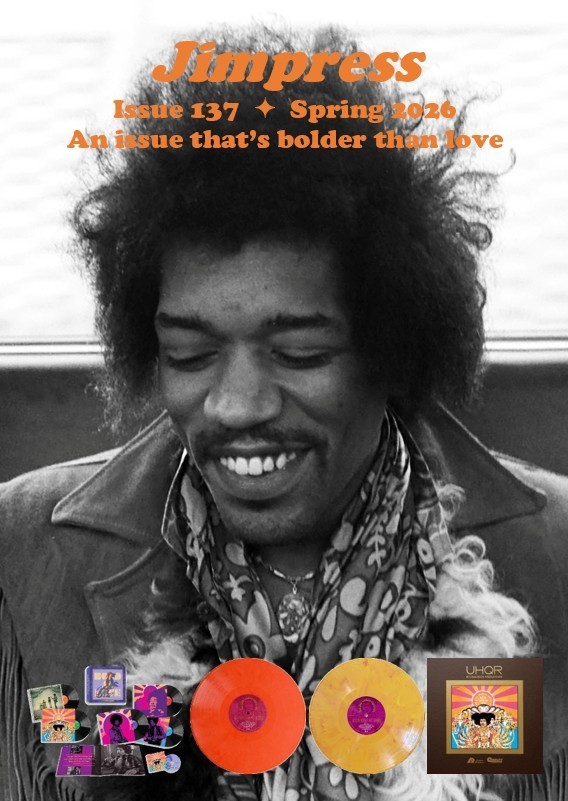 Jimpress Jimi Hendrix magazine Issue 137 - 102 gloss colour pages - Bold As Love