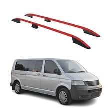 Dachreling für VW T5 T6 Transporter Multivan Caravelle 2003-24 L2 Langer Alu Rot