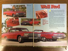 8542 Article Pictorial 1962 Chevrolet Impala Ss Coupe Convertible 2 Page