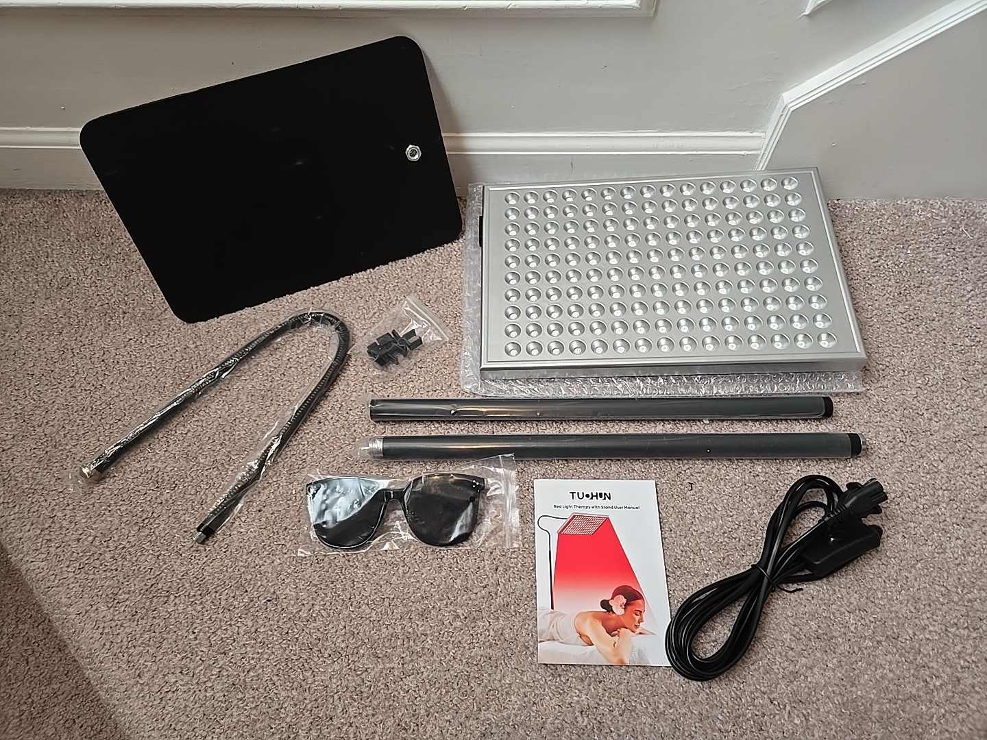 Tuohun Red Light Therapy Device for Face Body 150 LED Lamp w/ Stand * OPEN BOX