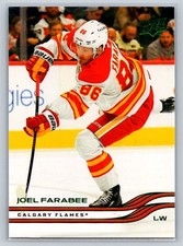 2025-26 UD Series 2 Holiday Green Foil Joel Farabee Calgary Flames #272