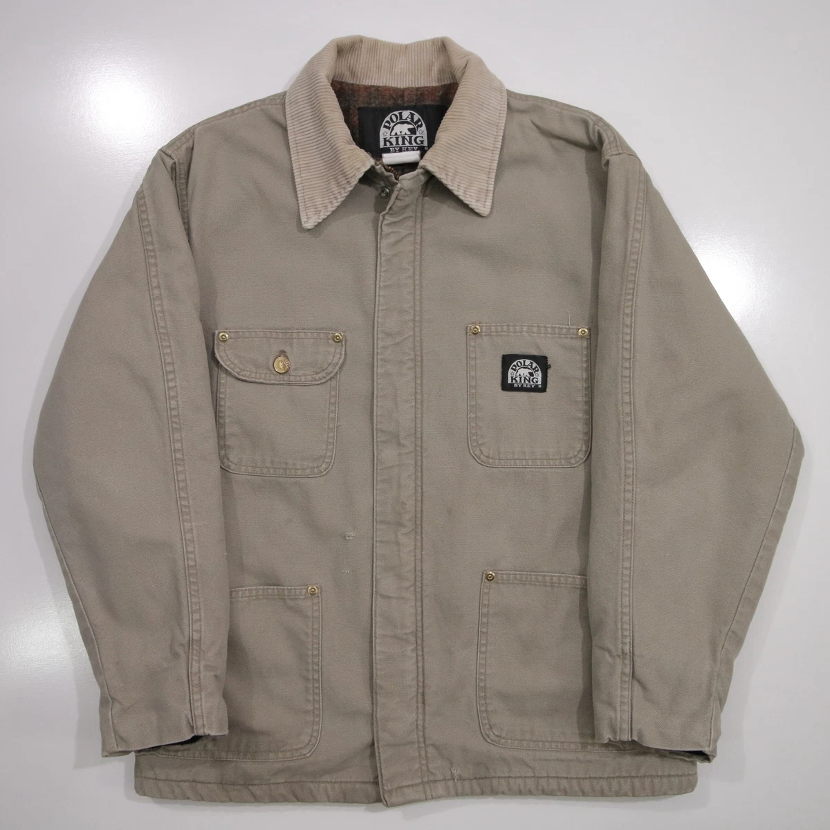 Beige Cotton Outer Shell Overcoat Coats, Jackets & Vests for Men
