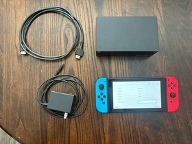 Nintendo Switch Console Black Red Blue Joy-Con Dock HDMI AC Adapter Wi-Fi