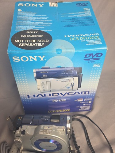 Sony Handycam DCR-DVD200E 120x Digital Camcorder Zoom Super Steady Shot - Picture 8 of 14