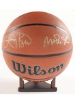 Wilson NBA Basketball Larry Bird & Magic Johnson Signed PSA Authenticated — photo 1